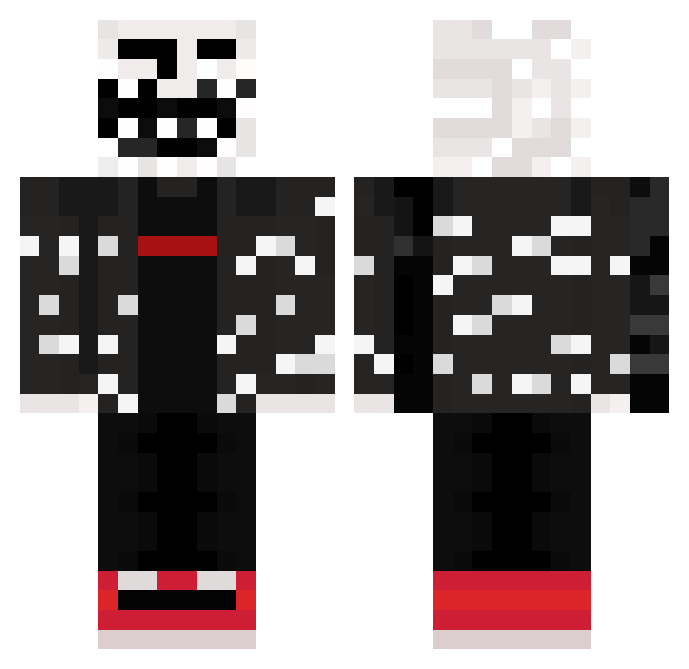 drippy_popbob Minecraft skin, front and back view