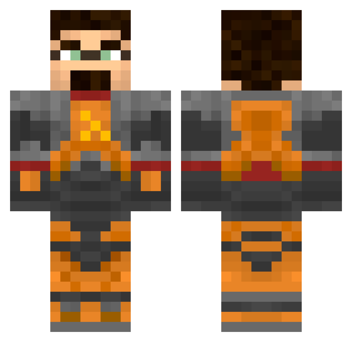 TCP_Gordon Minecraft skin, front and back view
