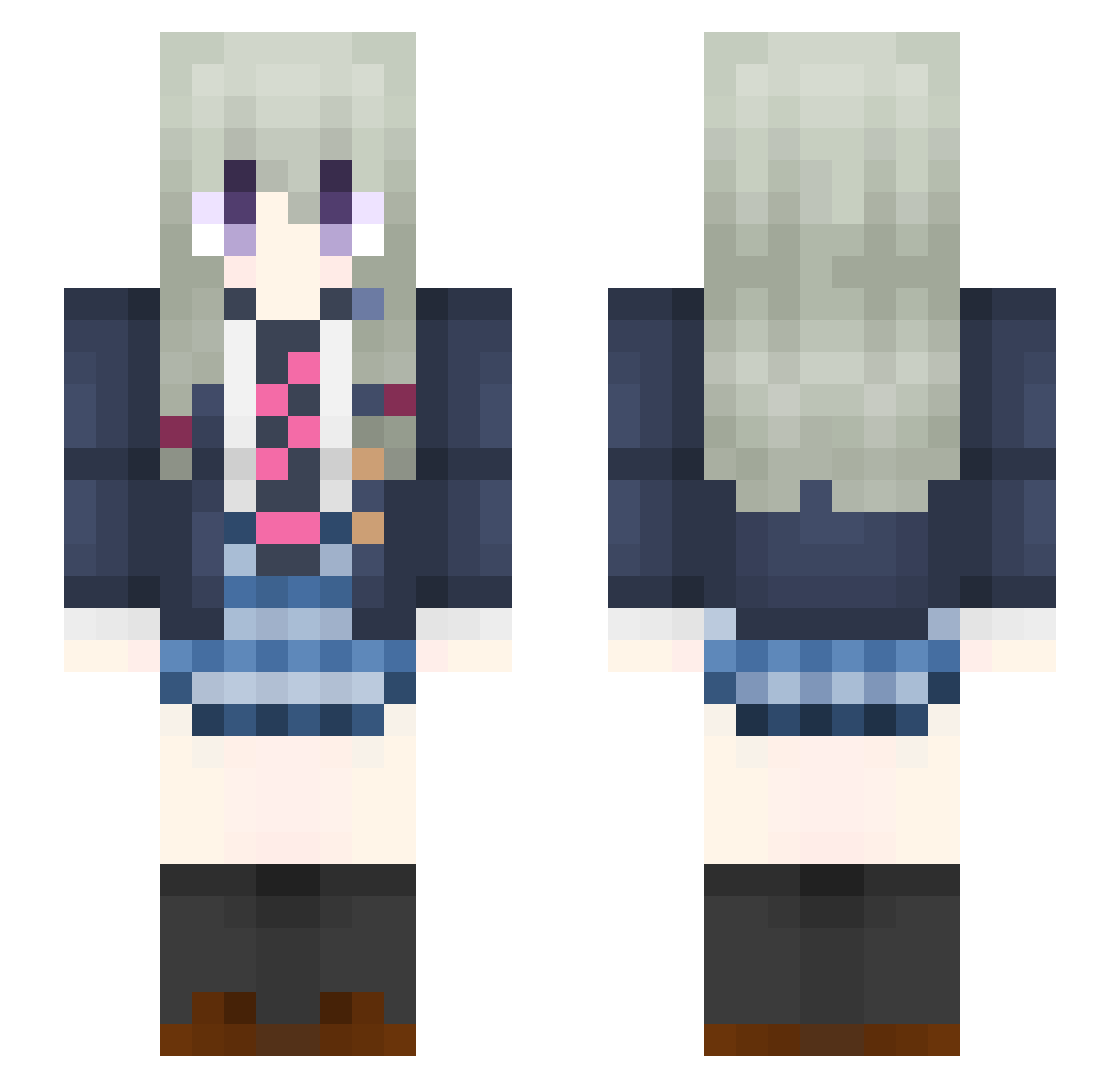 kusanagina Minecraft skin, front and back view