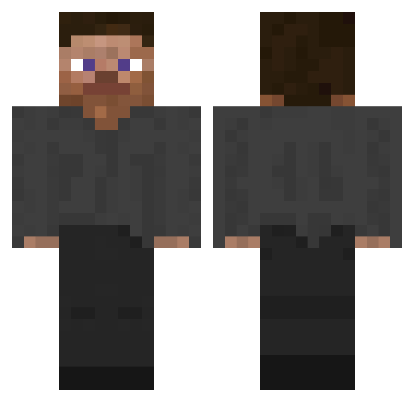 rueiwoqp Minecraft skin, front and back view