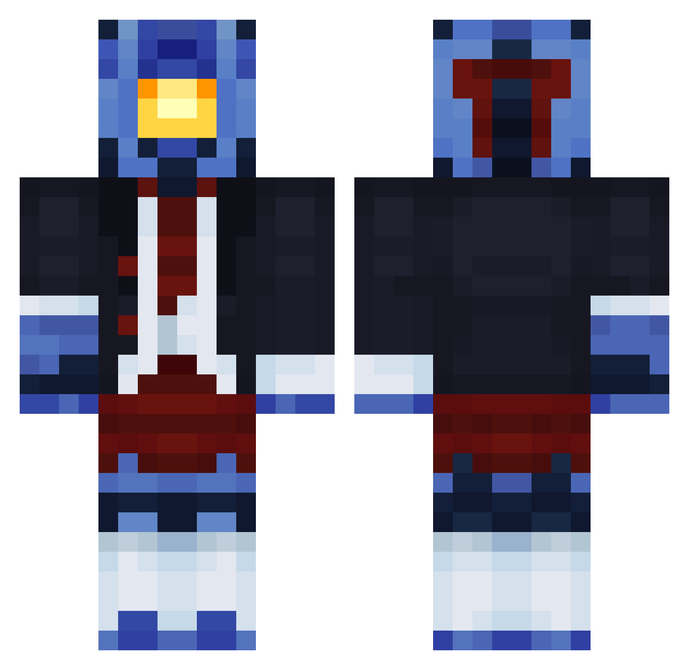 Rutabagakoala Minecraft skin, front and back view