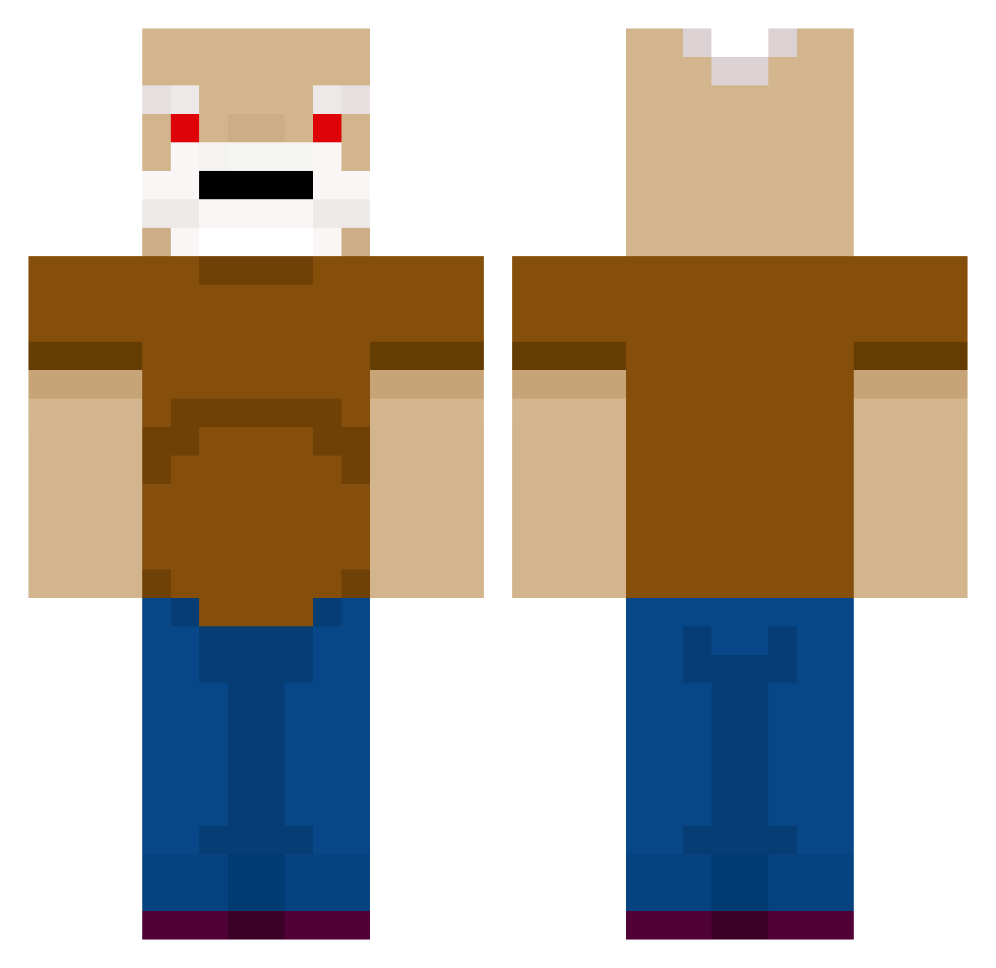 ItzMeDamian131 Minecraft skin, front and back view