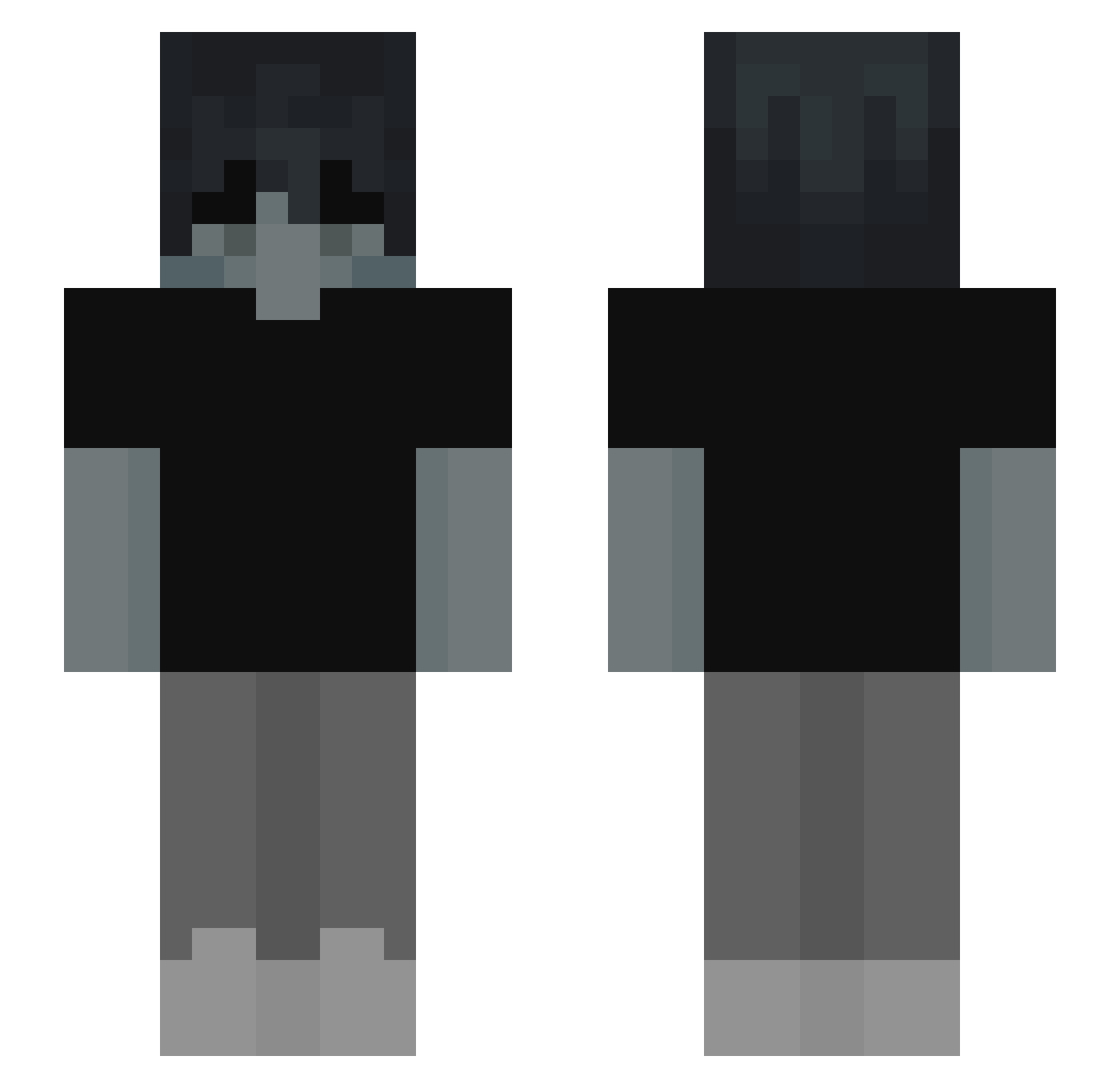 r_bn36 Minecraft skin, front and back view