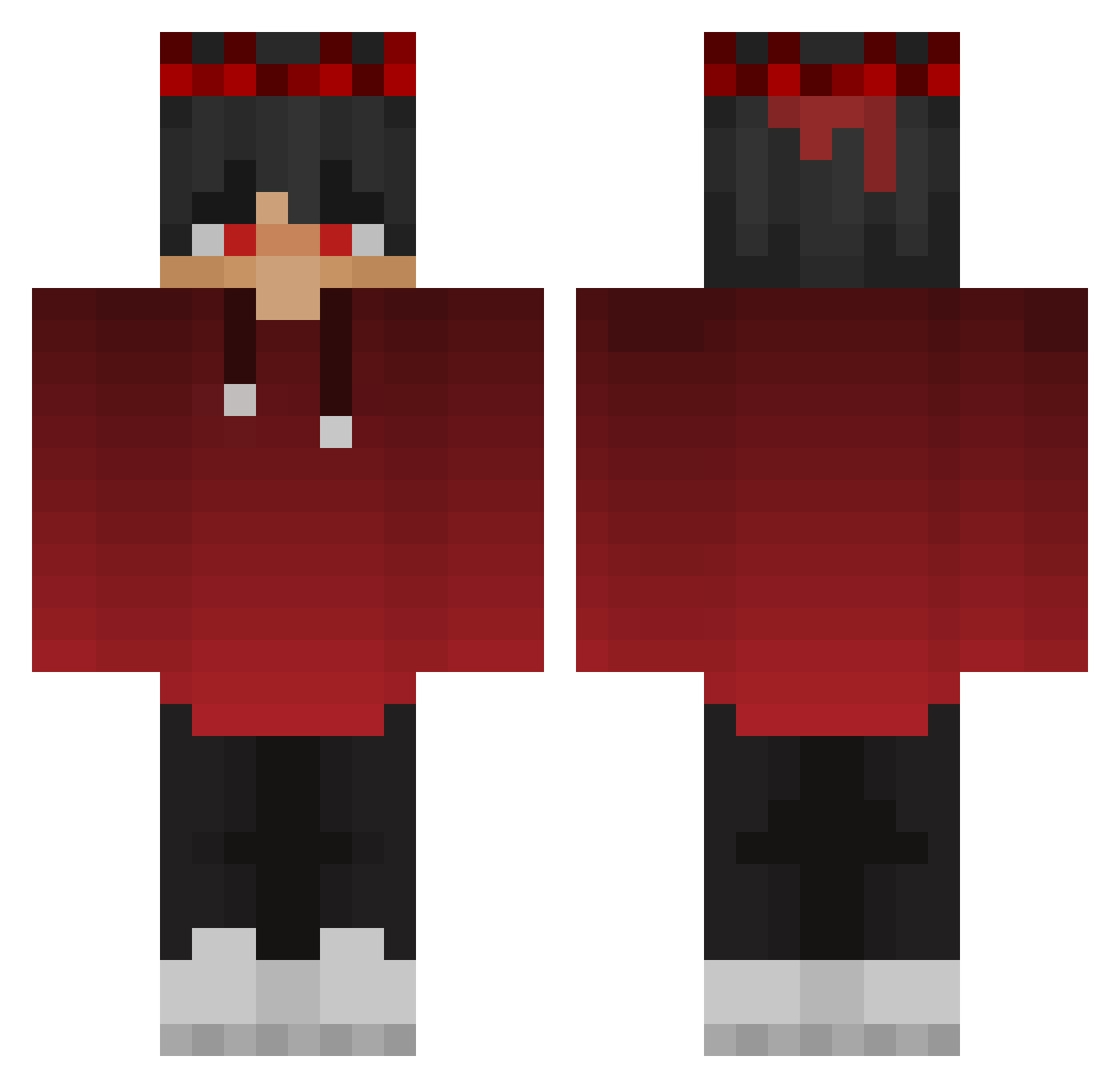 Artx2014 Minecraft skin, front and back view