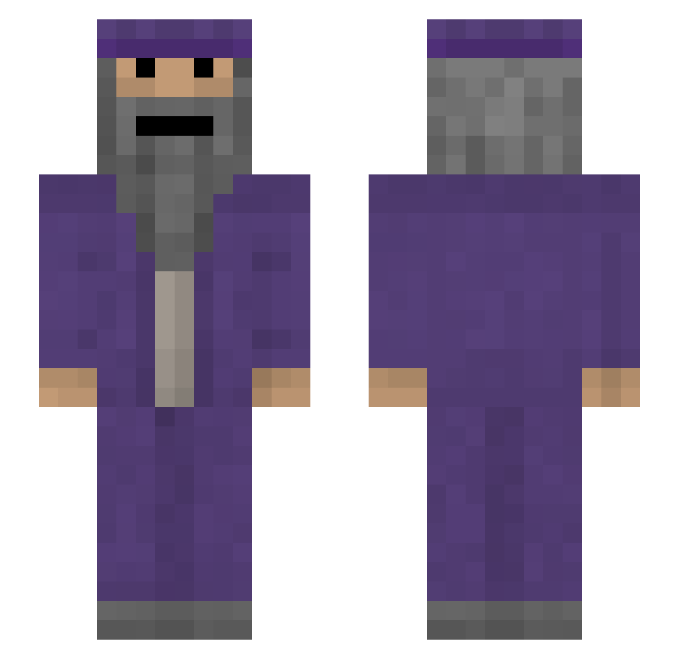 jason_smoothie Minecraft skin, front and back view