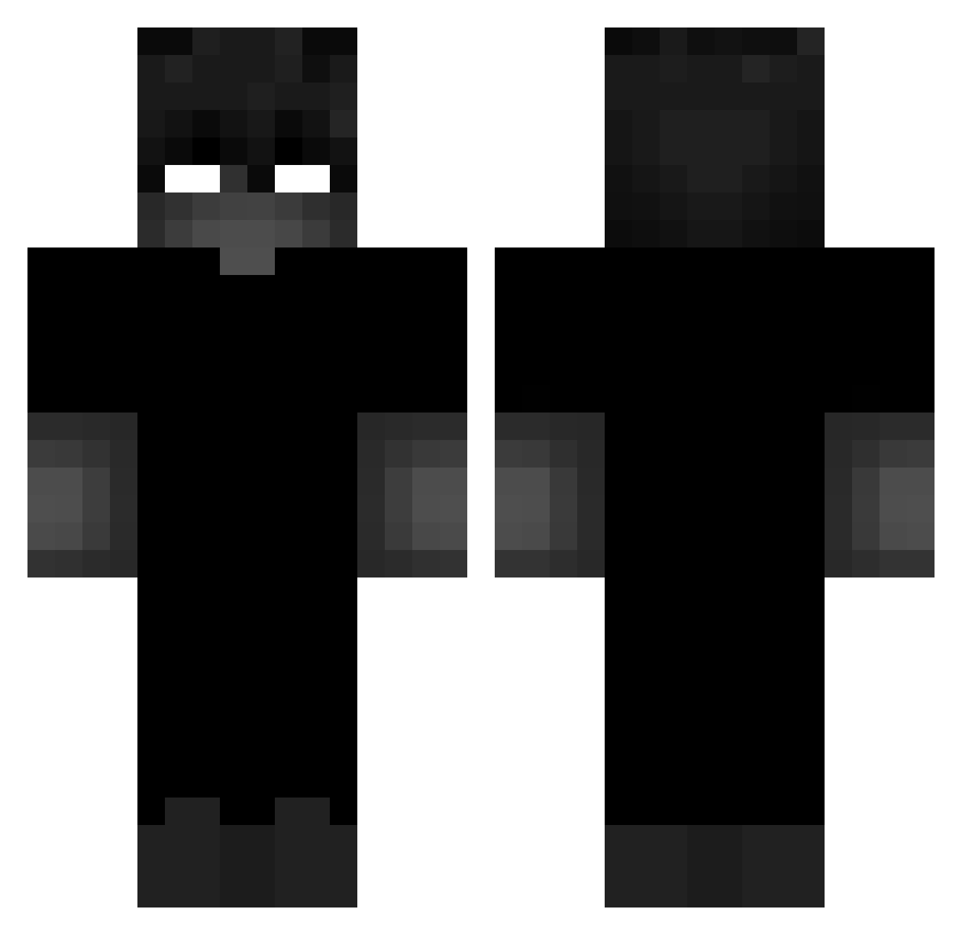 Alars Minecraft skin, front and back view