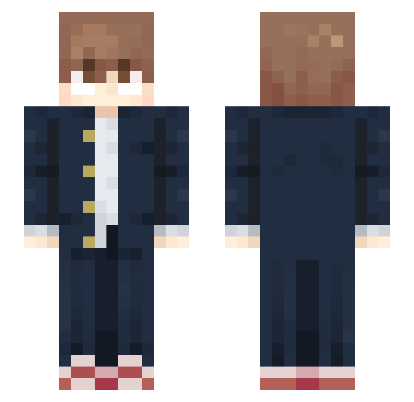 crazelarp Minecraft skin, front and back view