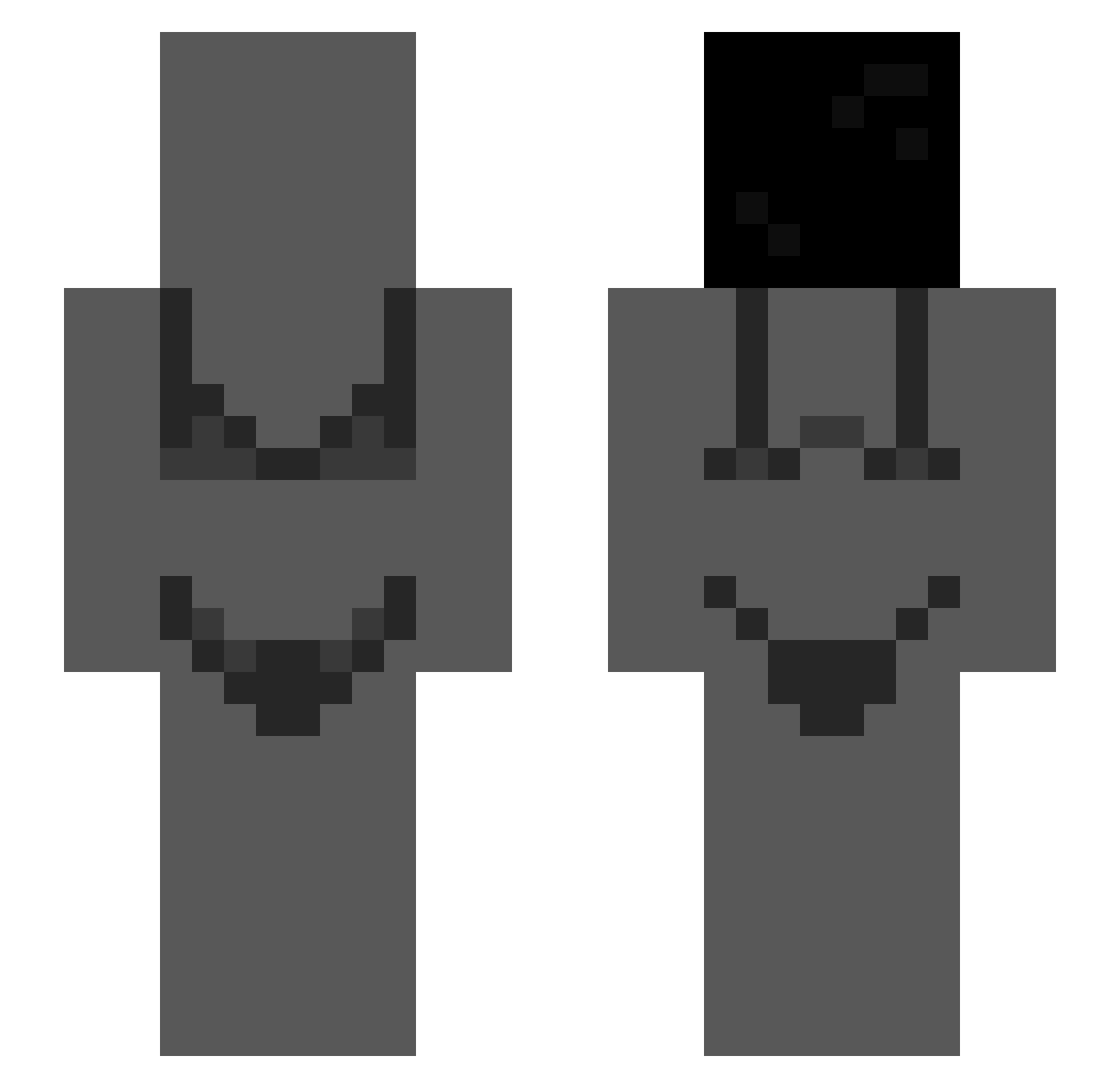 Bedeutsamer Minecraft skin, front and back view