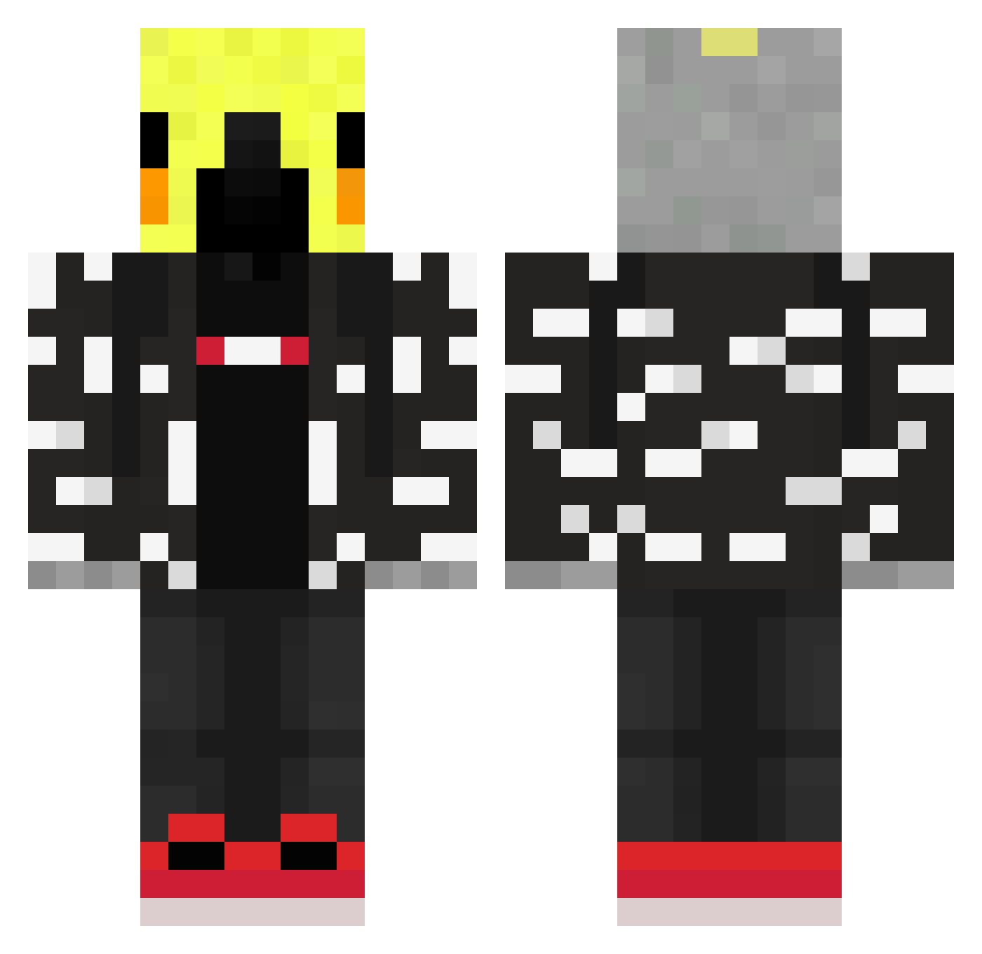 LMP6 Minecraft skin, front and back view