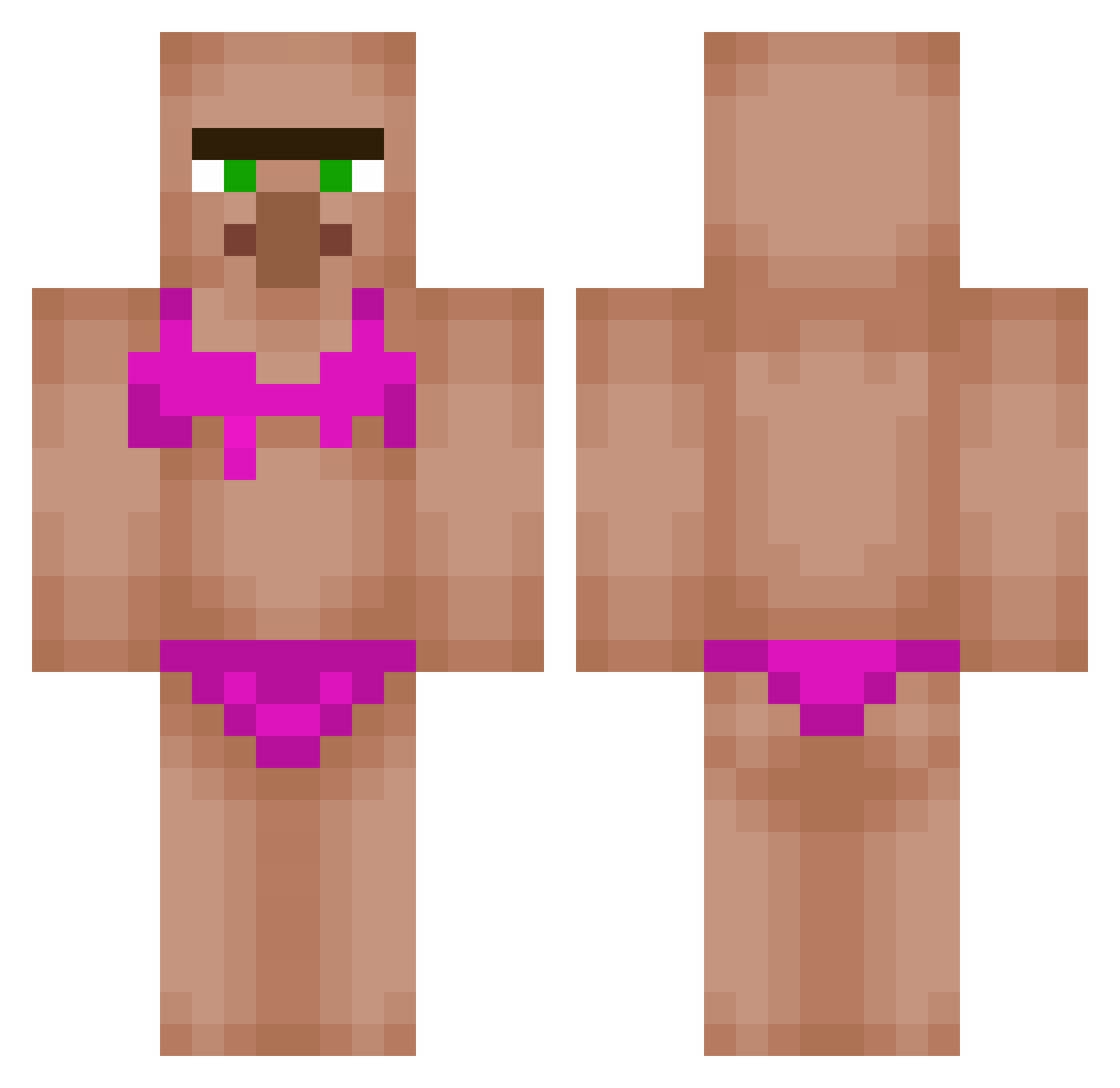 Jolka2616 Minecraft skin, front and back view