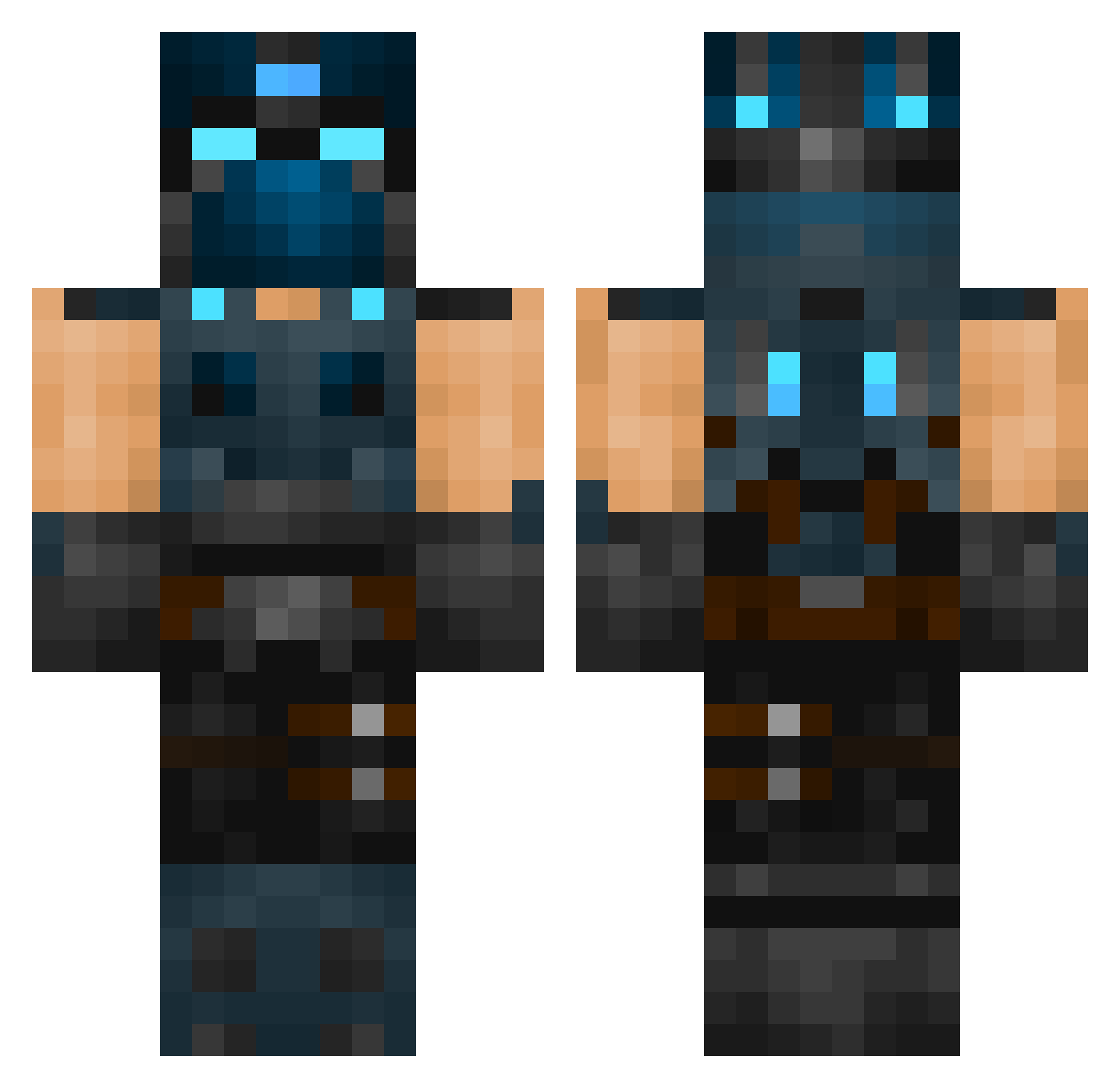 Dead_Shot_14 Minecraft skin, front and back view