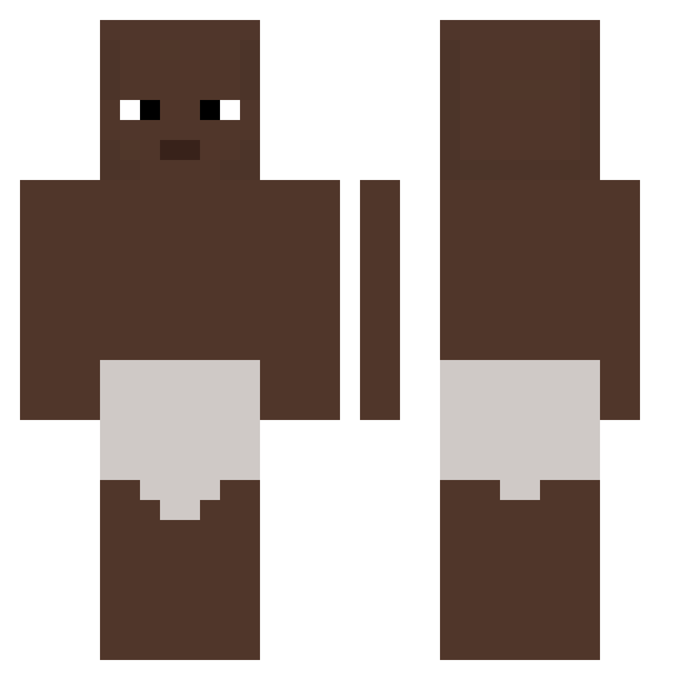 frenchlop Minecraft skin, front and back view