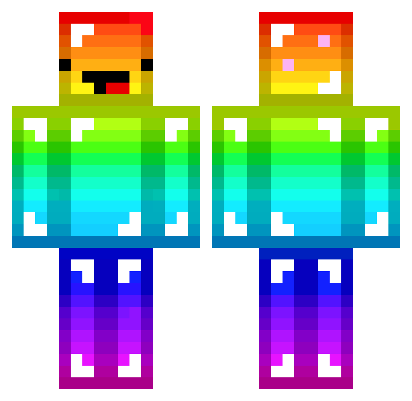 xKalbimYokx Minecraft skin, front and back view