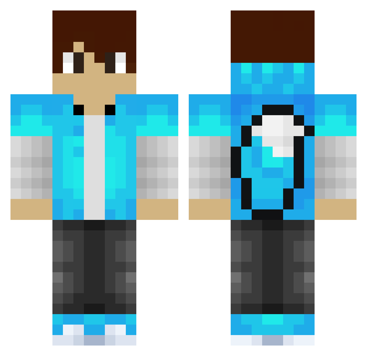 xx_IC3_FOX_xx Minecraft skin, front and back view