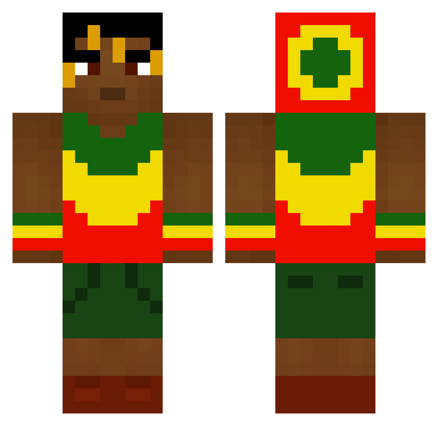 KodakLight Minecraft skin, front and back view