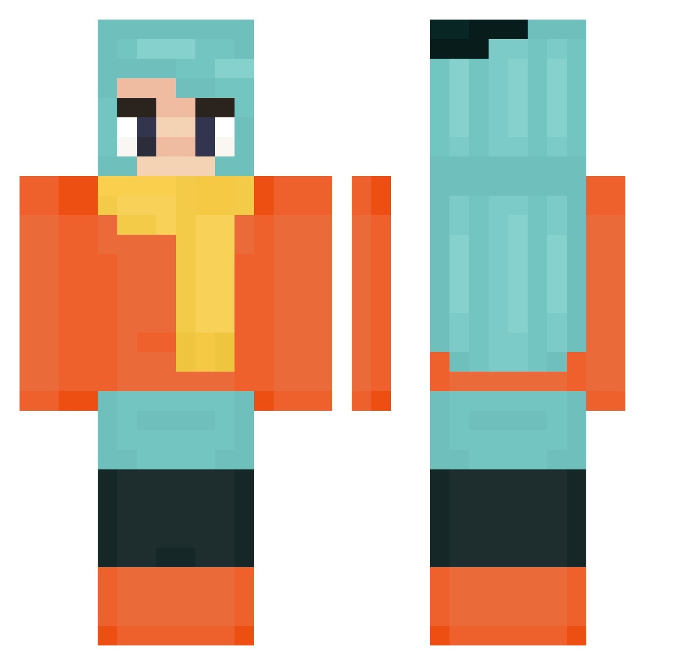 hilda114514 Minecraft skin, front and back view