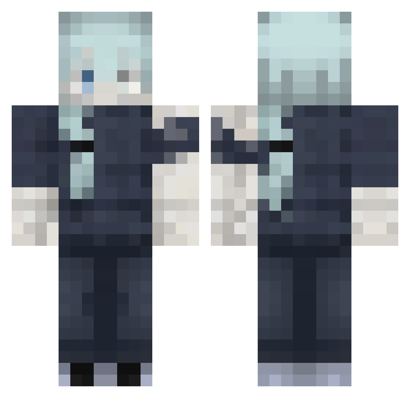 Skibbialphalord Minecraft skin, front and back view