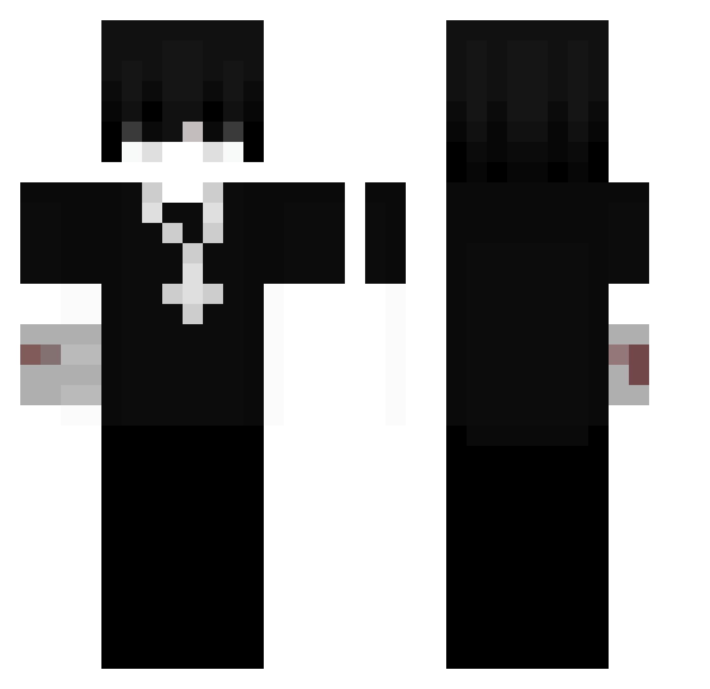 bistdwn Minecraft skin, front and back view