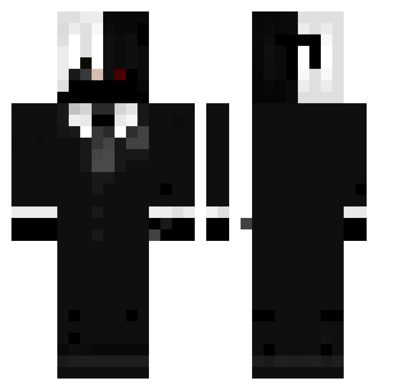 Syntonix Minecraft skin, front and back view
