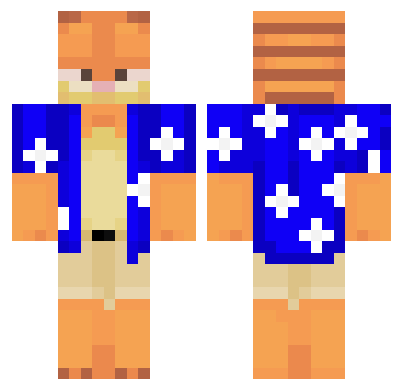 STANNLEY Minecraft skin, front and back view