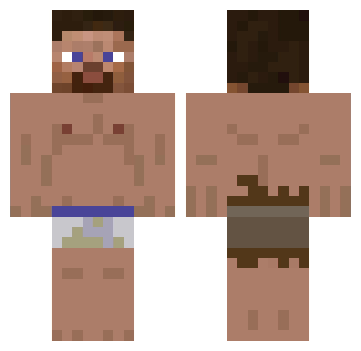 ostt Minecraft skin, front and back view