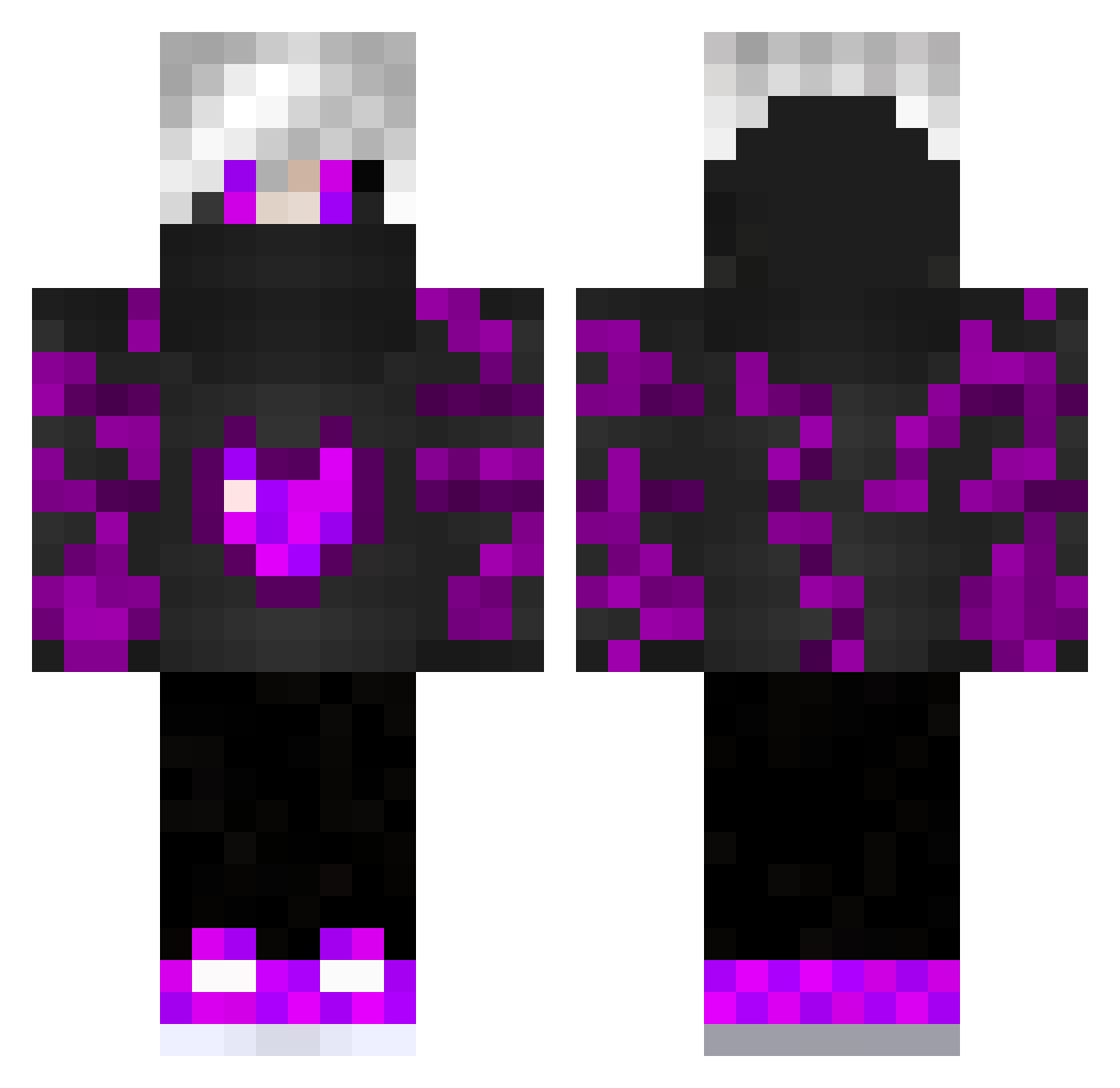 Ramstar Minecraft skin, front and back view