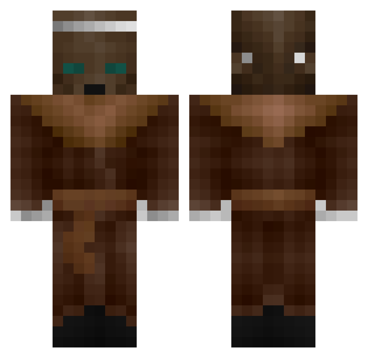 ITeamNoOne Minecraft skin, front and back view