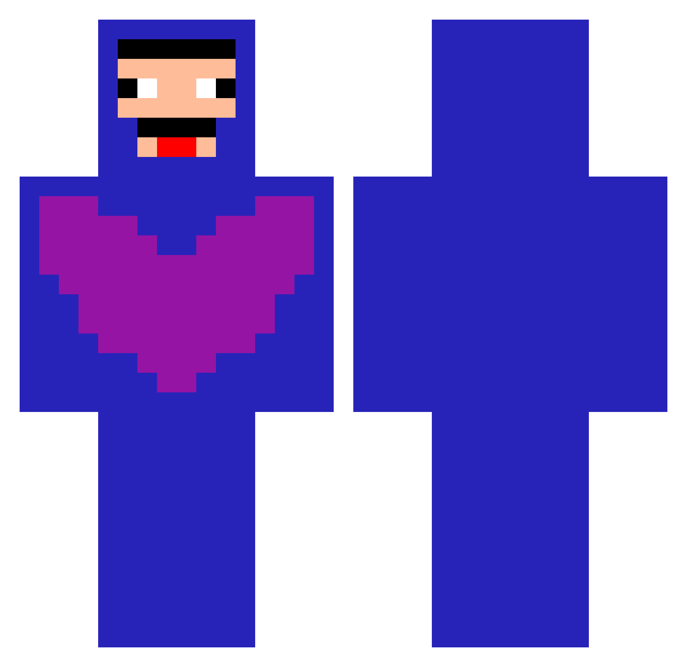 SIRONeko081 Minecraft skin, front and back view