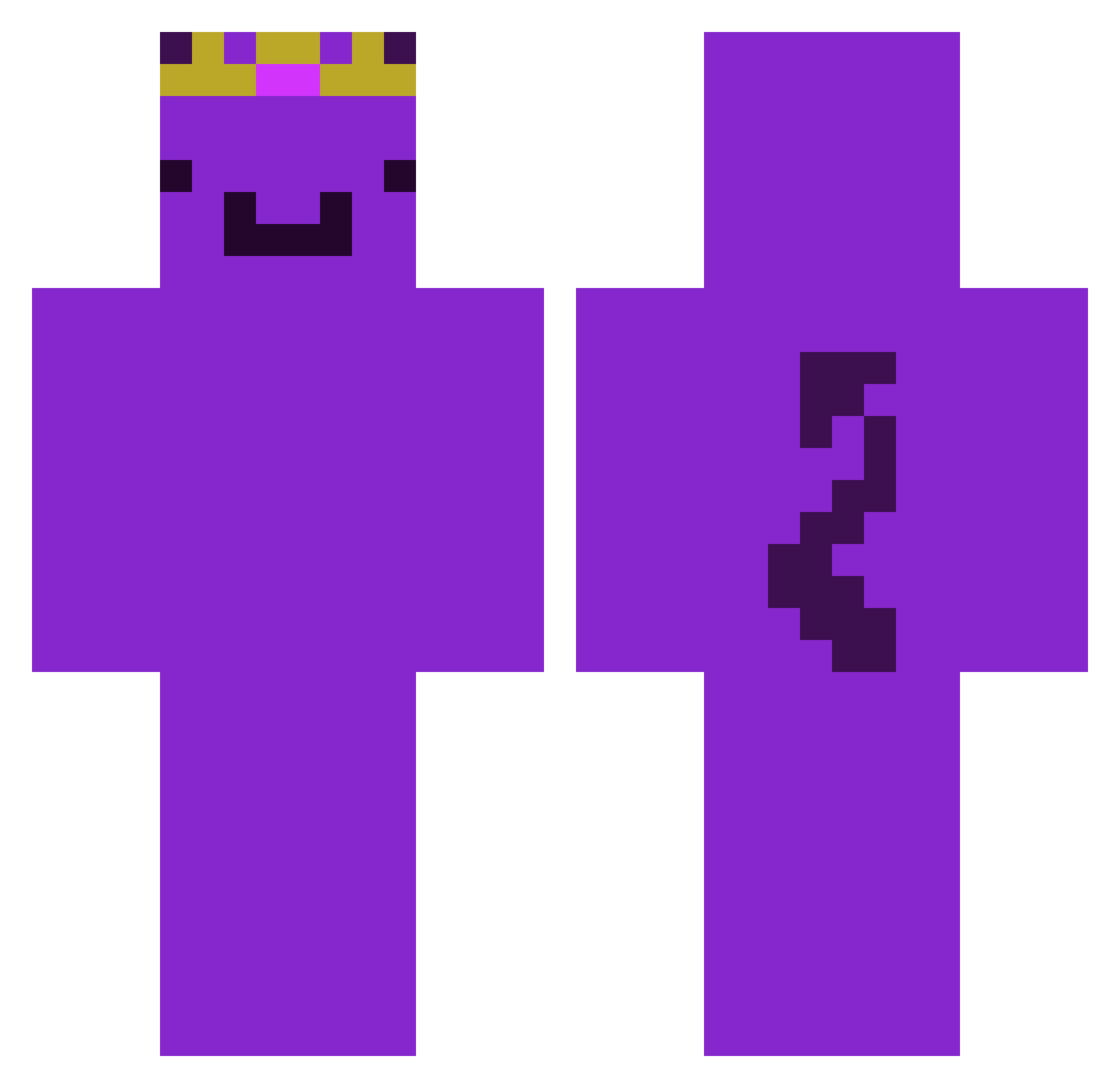 xXWemmbuXx Minecraft skin, front and back view