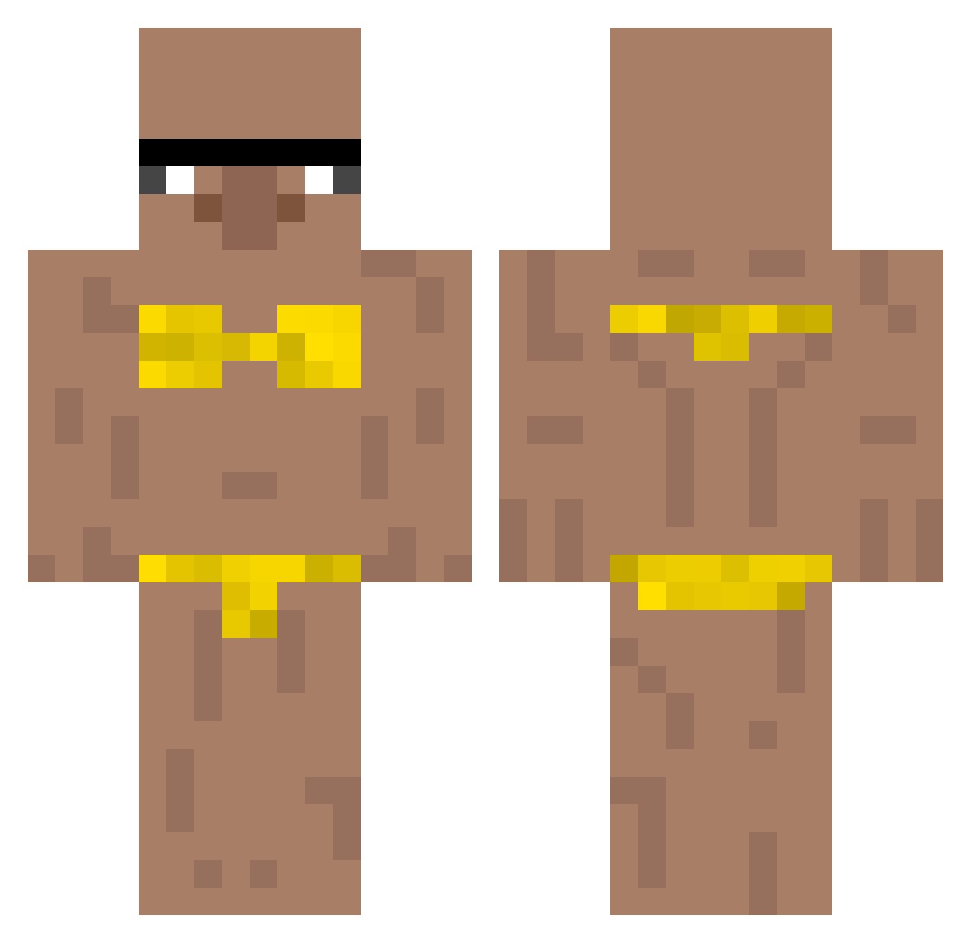 lenachez Minecraft skin, front and back view