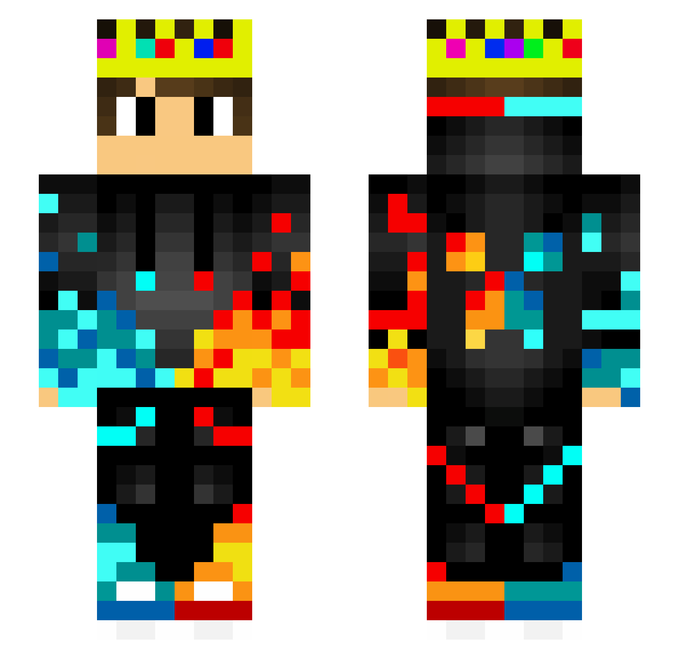 Thomcat78 Minecraft skin, front and back view