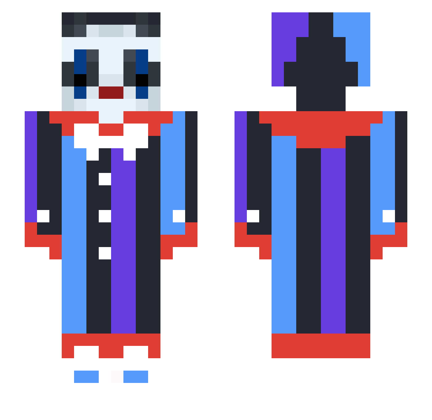 CheeseFree Minecraft skin, front and back view