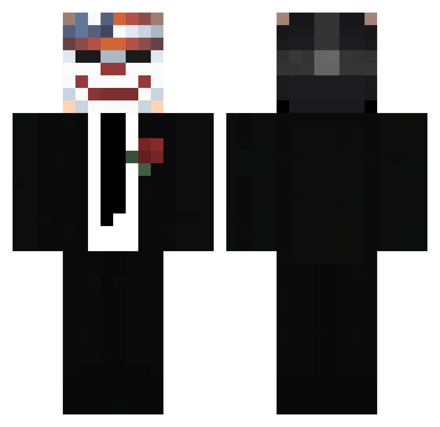 La_Brouette Minecraft skin, front and back view