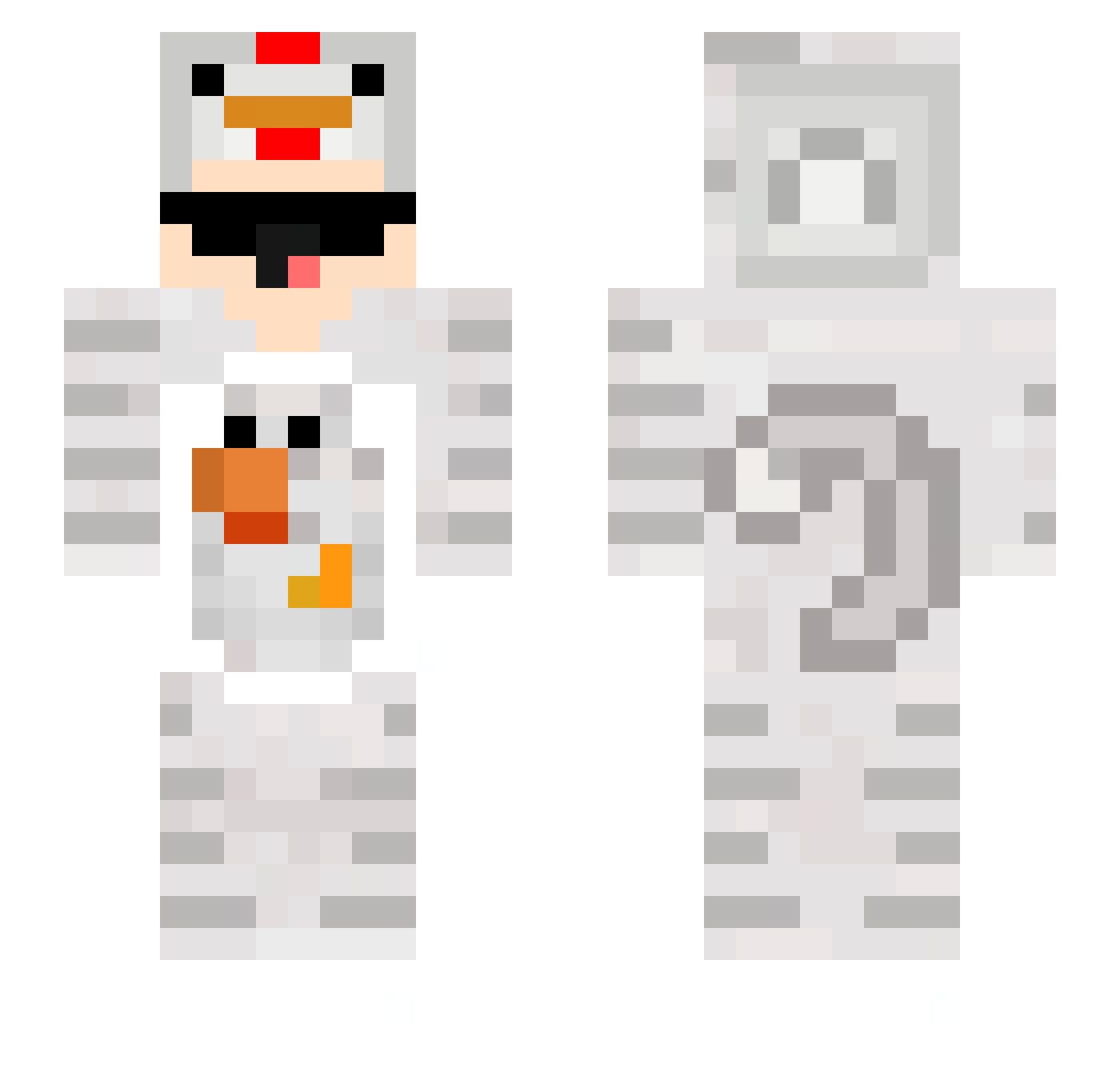oBlizz Minecraft skin, front and back view