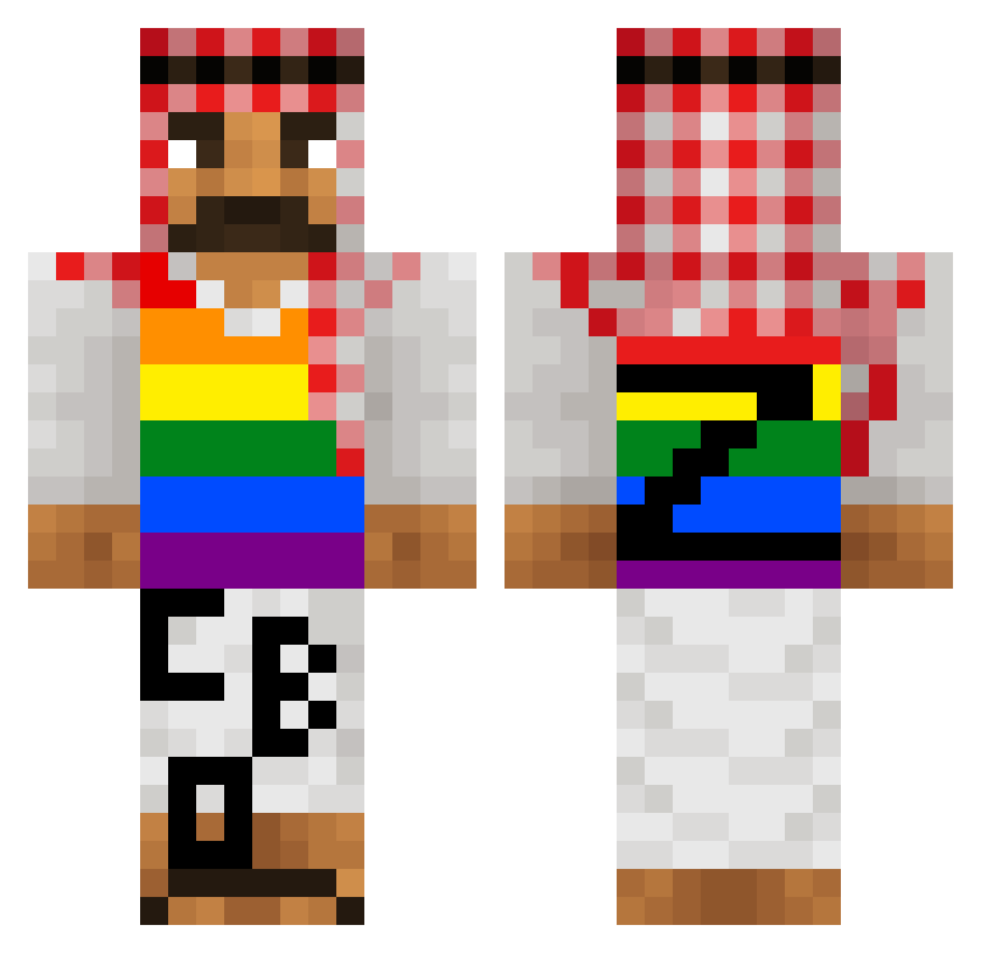 wyluzowane_jajca Minecraft skin, front and back view