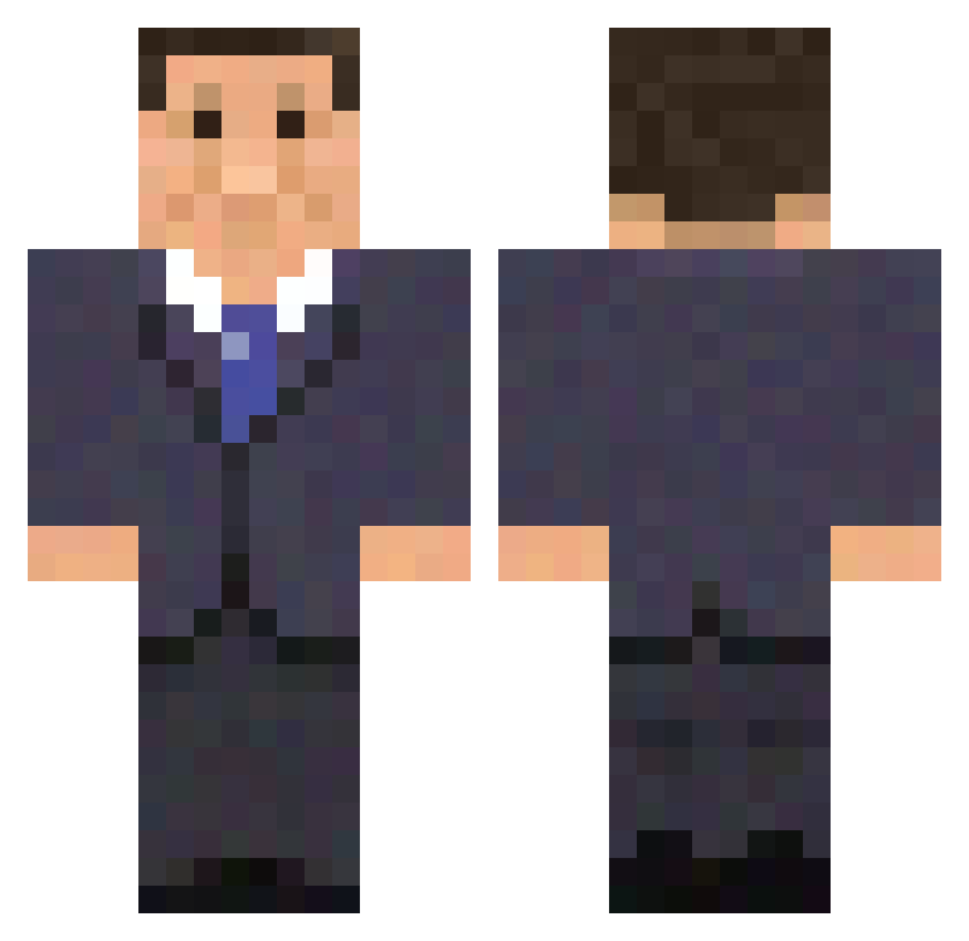 ignerer Minecraft skin, front and back view