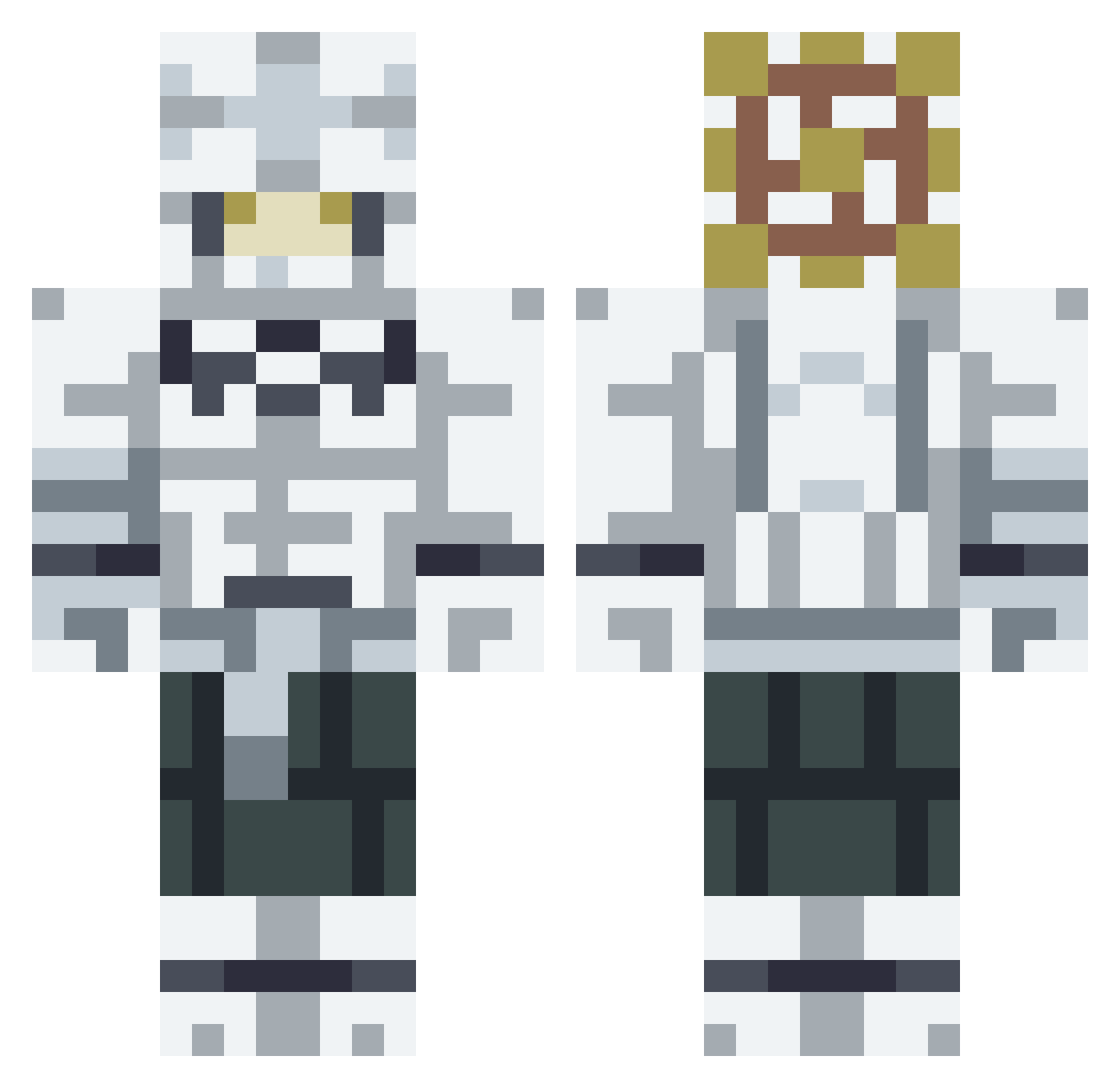 MonkeyFish_ Minecraft skin, front and back view