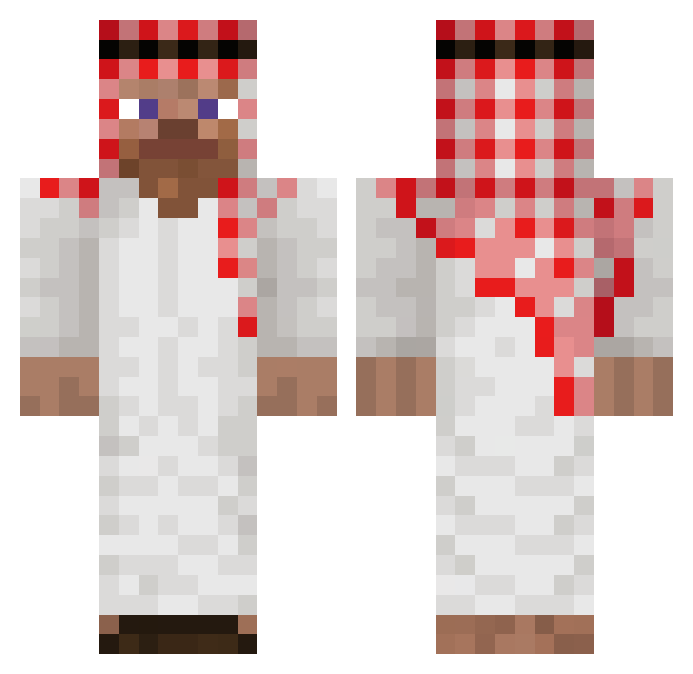 GoatedNitro Minecraft skin, front and back view