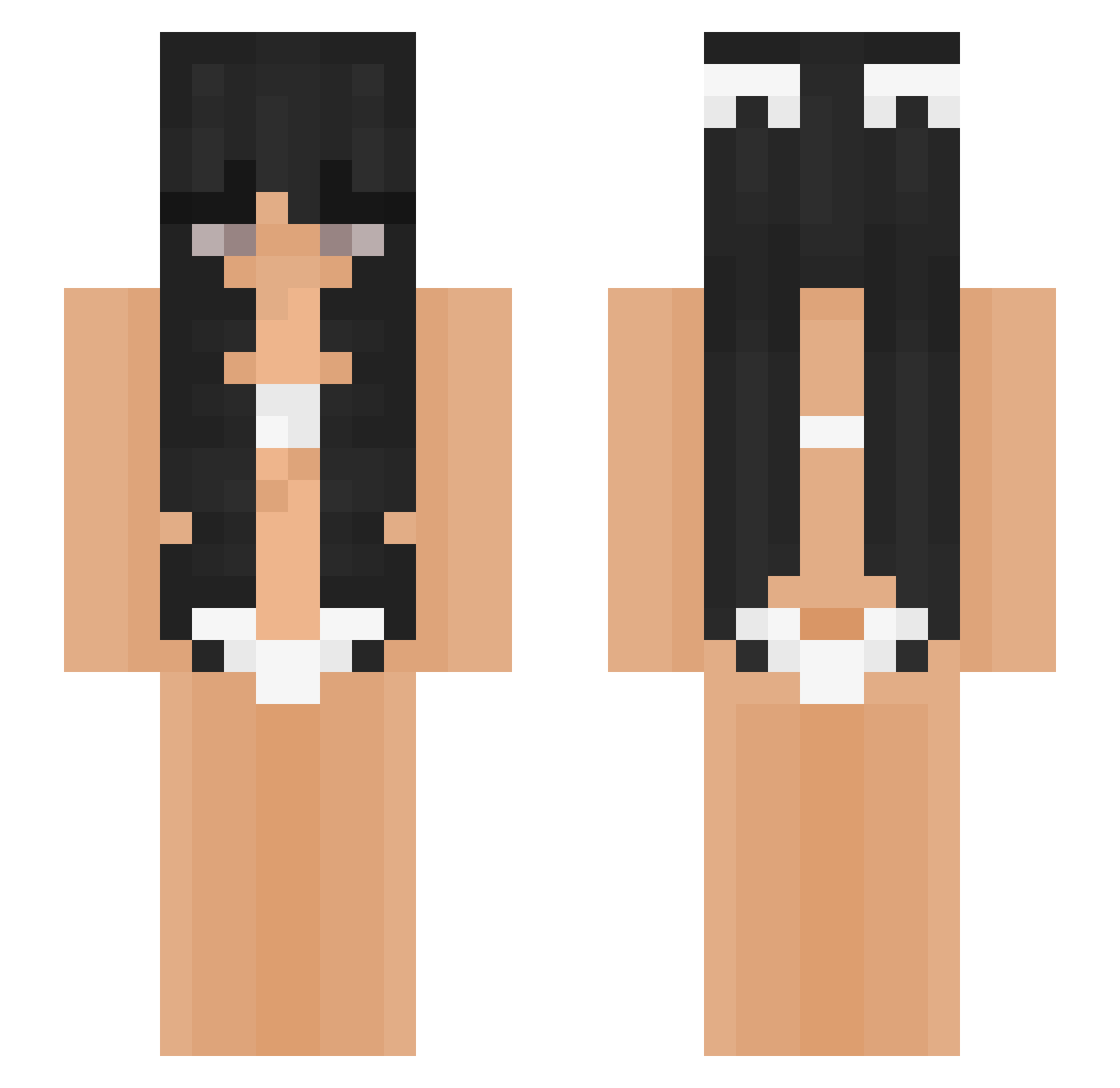 Maksiu093 Minecraft skin, front and back view