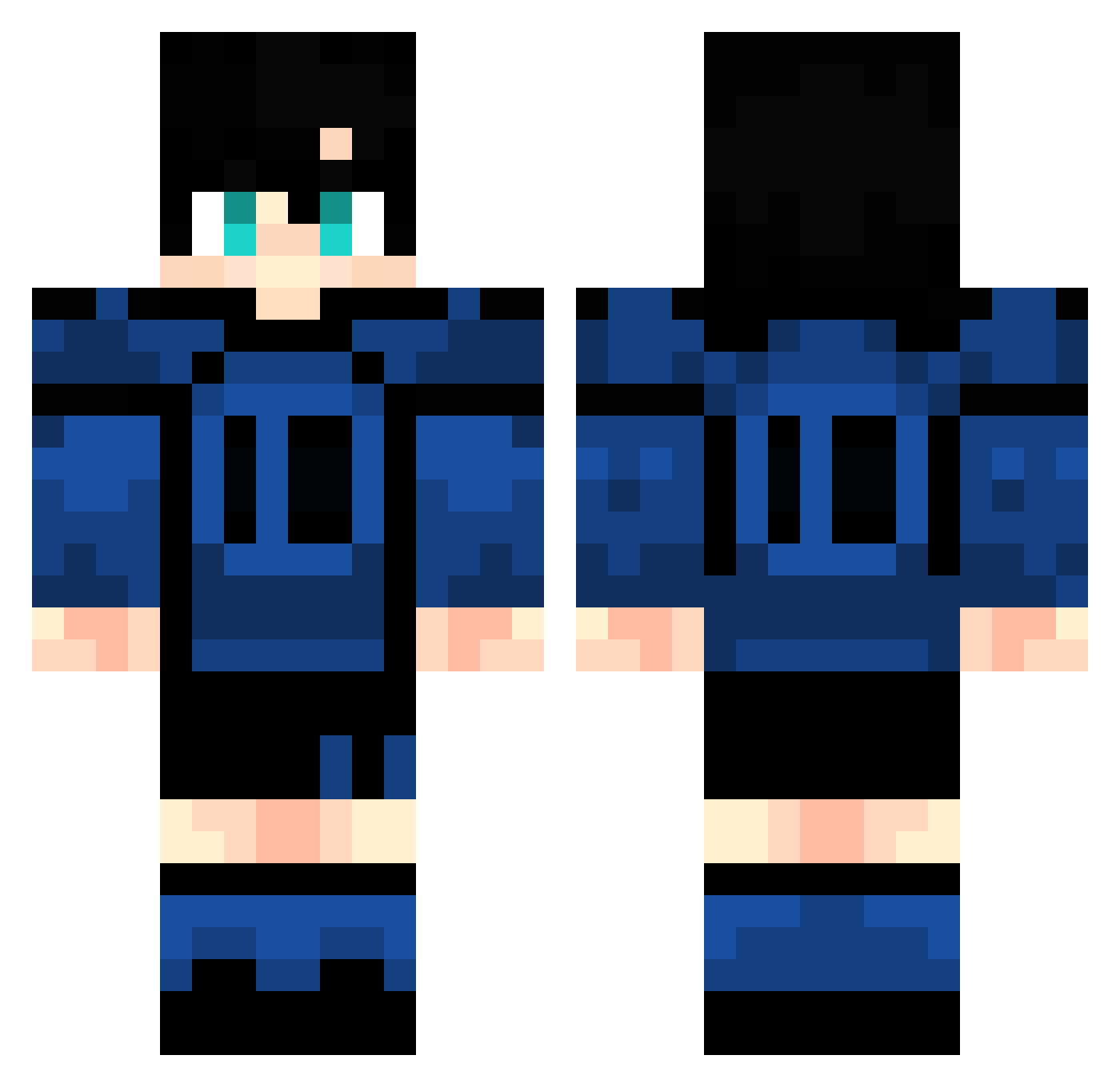 ItoshiR1n_ Minecraft skin, front and back view