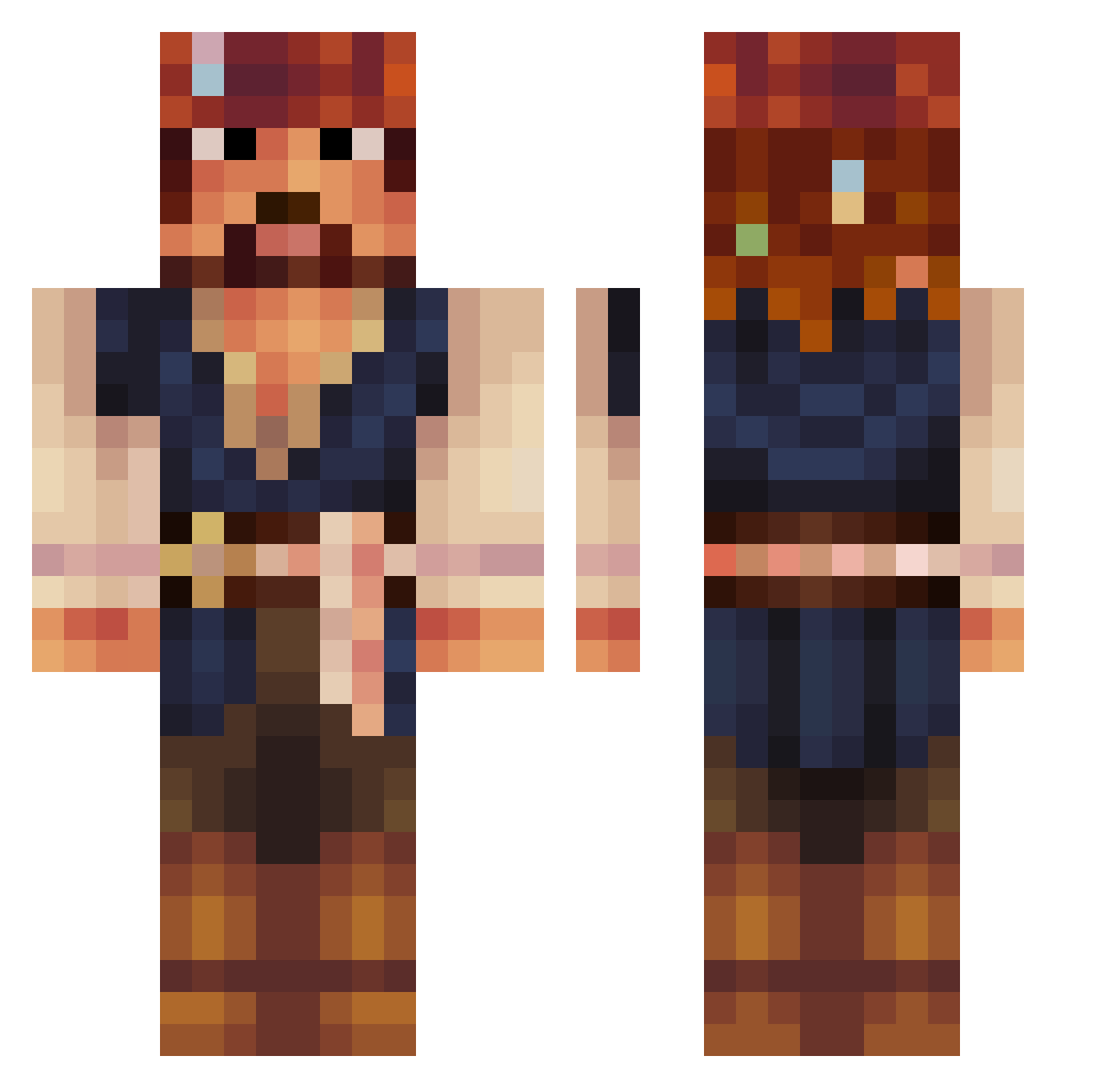 zemanzebob Minecraft skin, front and back view