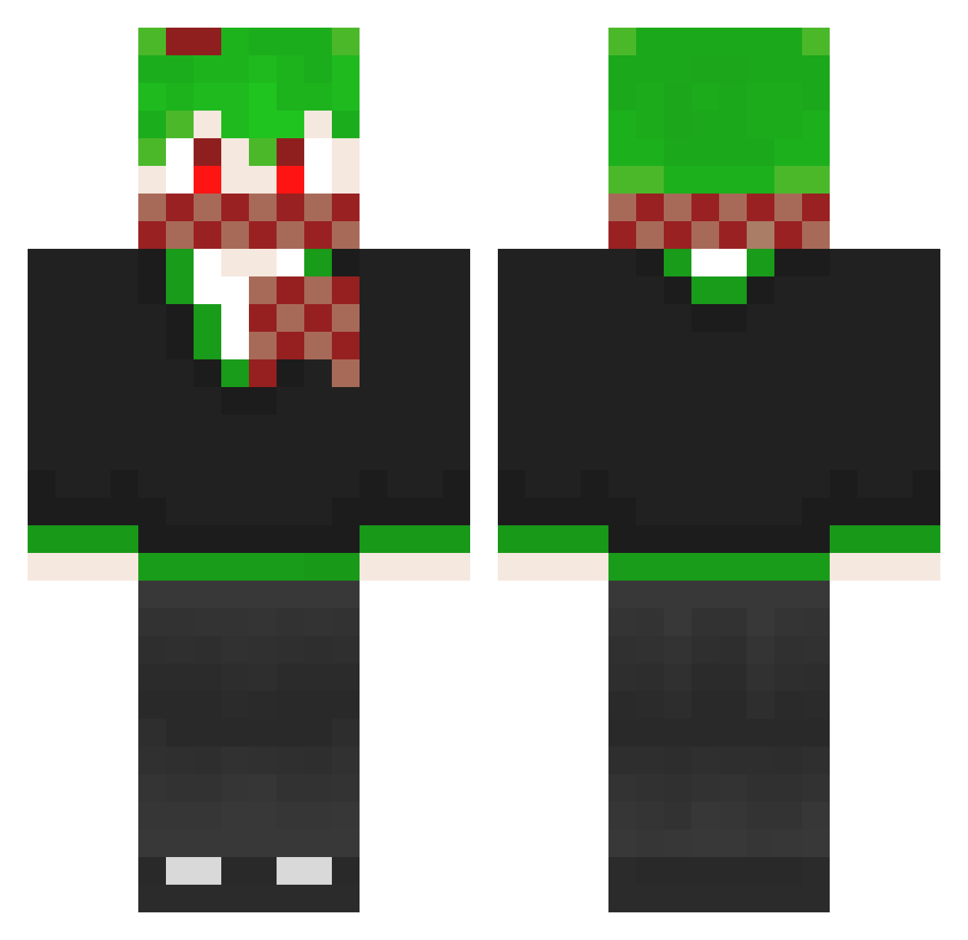 fuya01 Minecraft skin, front and back view