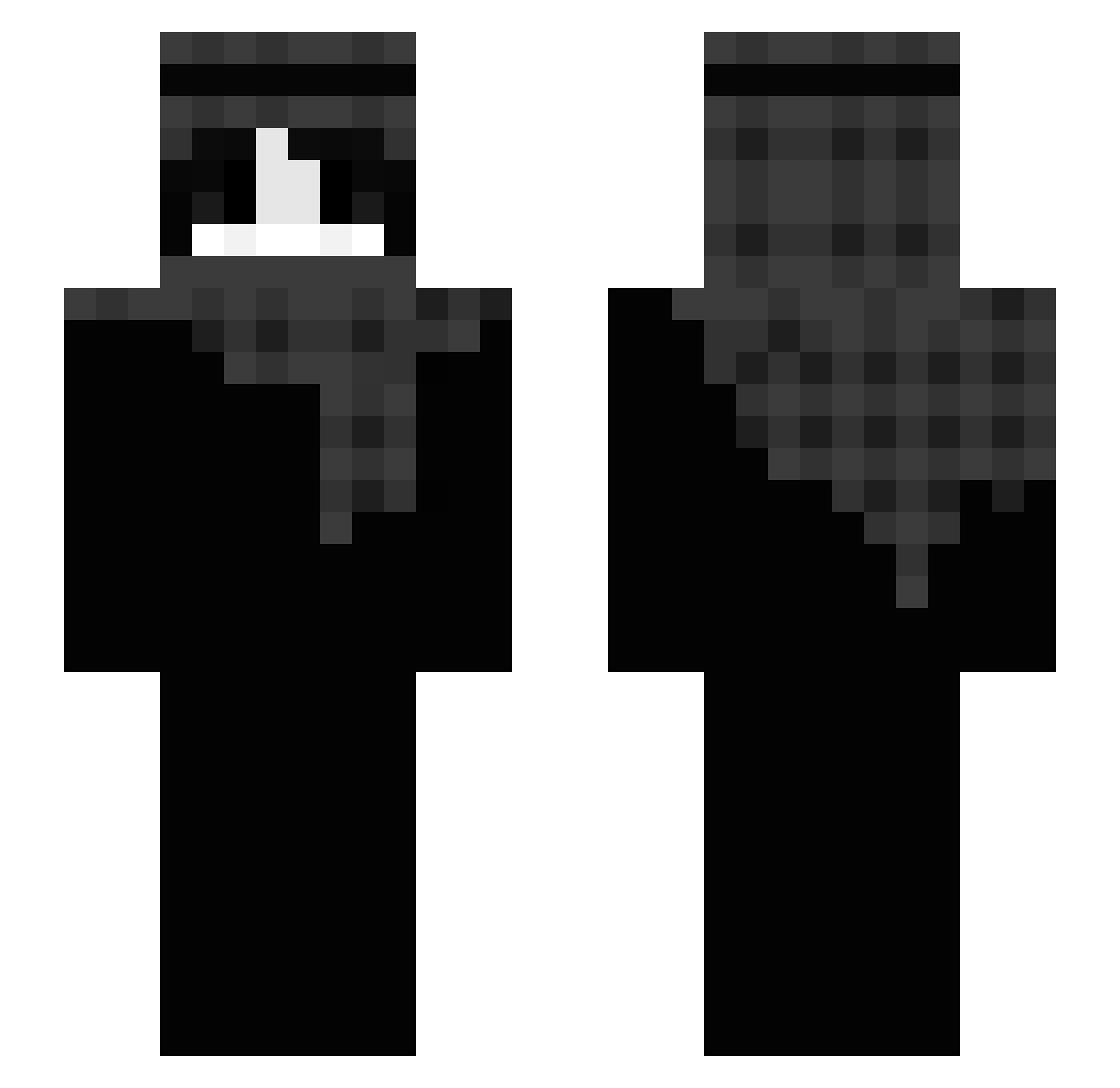 JakobAJR Minecraft skin, front and back view