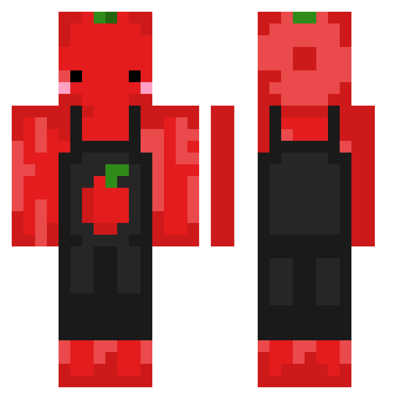 slumberfish08 Minecraft skin, front and back view