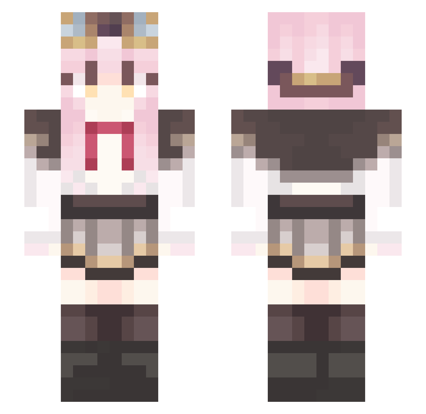 Susan707 Minecraft skin, front and back view