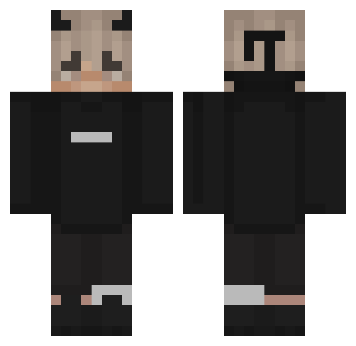 MarcelSlvv Minecraft skin, front and back view