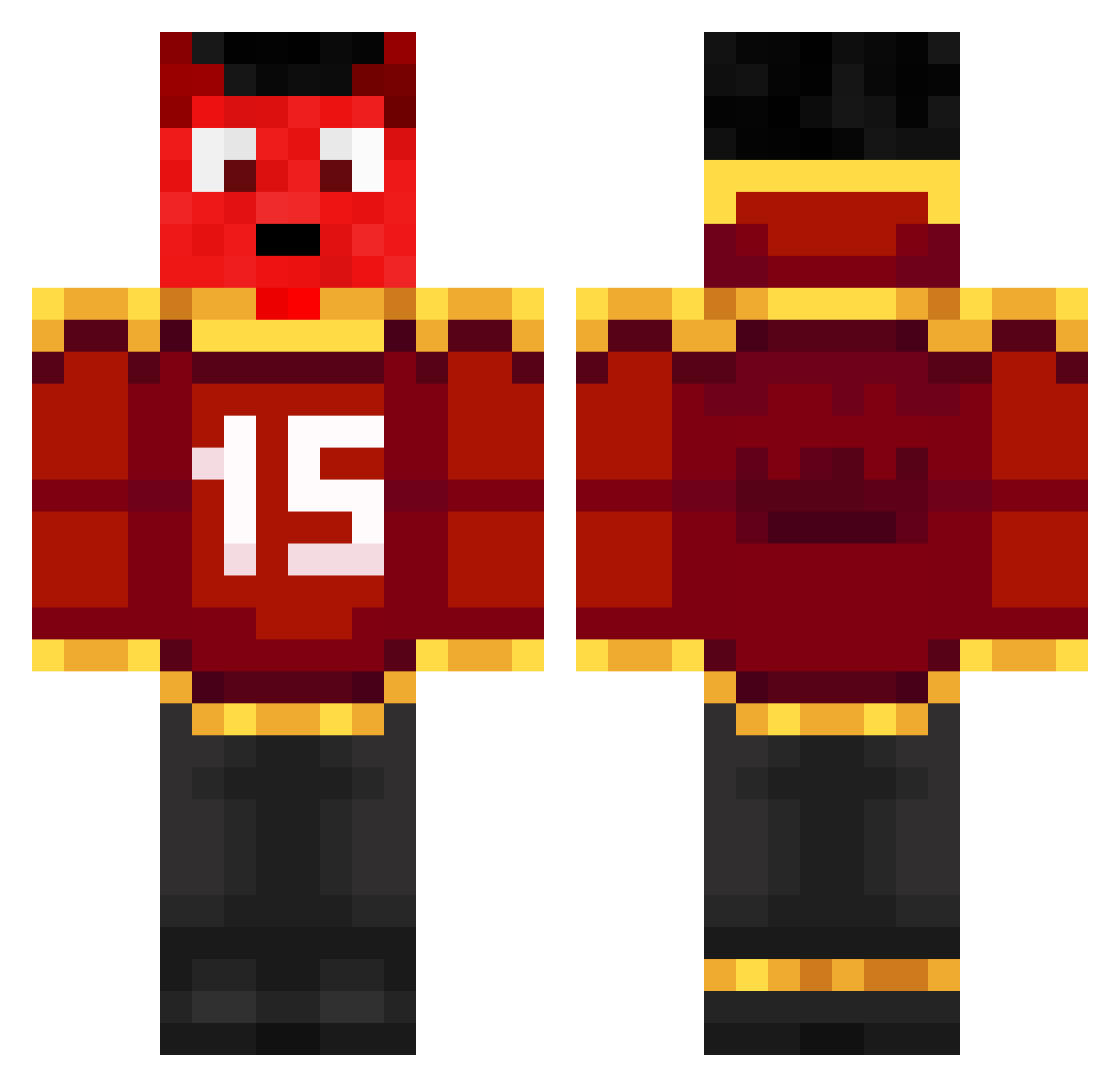 _Kolso19_ Minecraft skin, front and back view