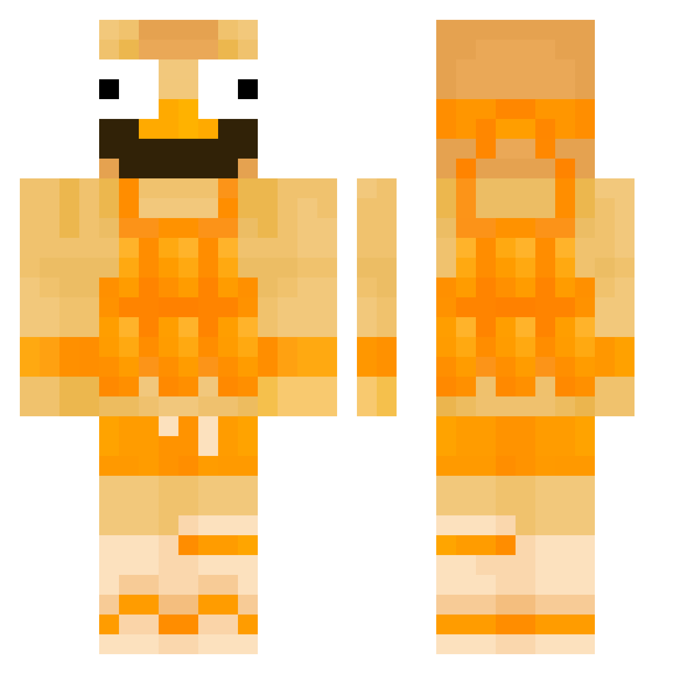 LukeBlom Minecraft skin, front and back view
