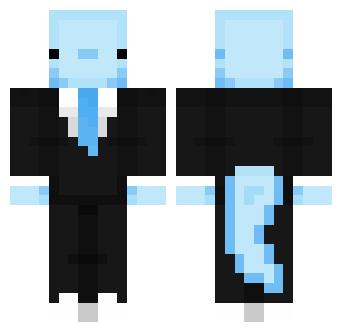 Duckymasn Minecraft skin, front and back view