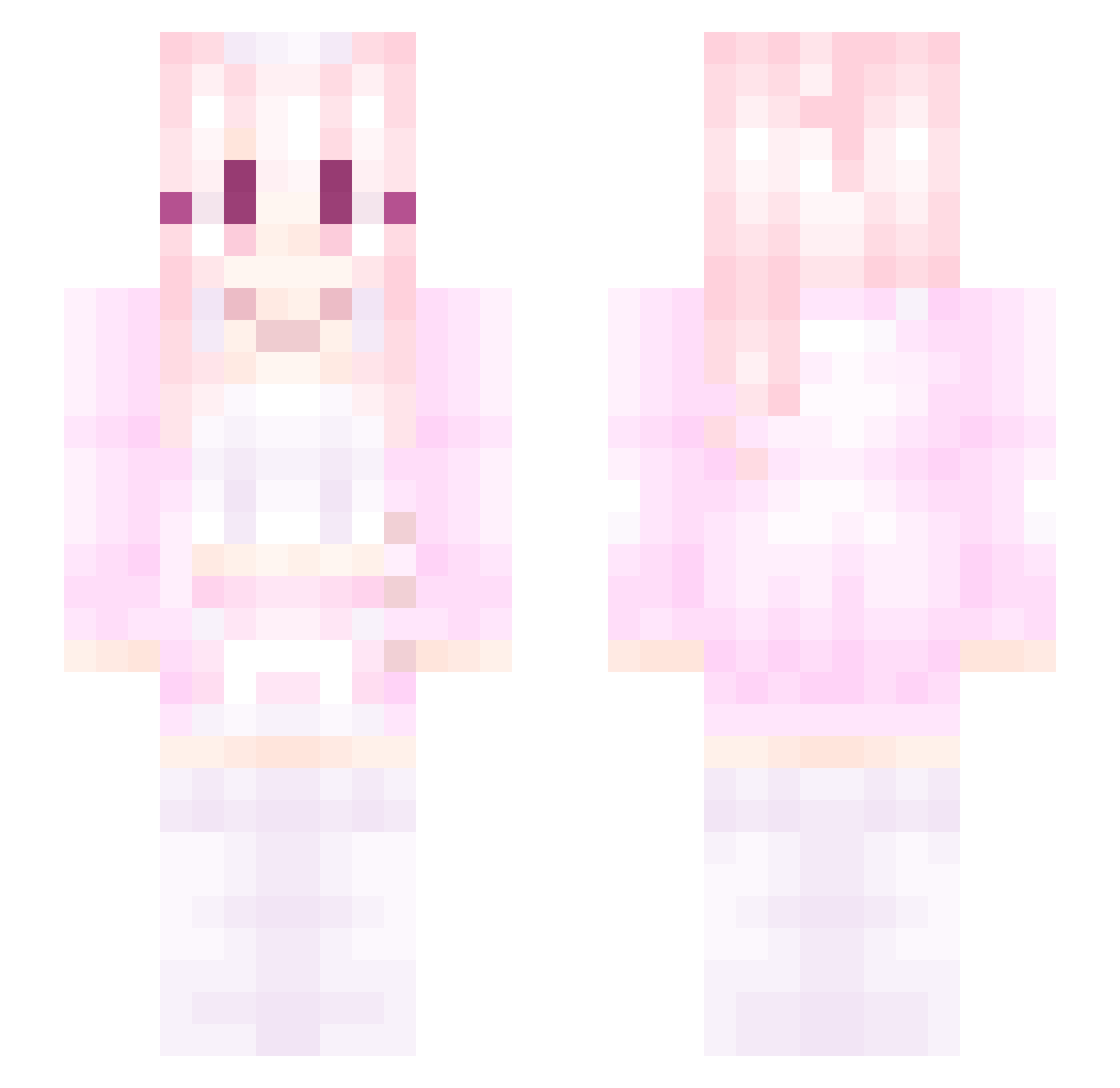 det_gamer Minecraft skin, front and back view